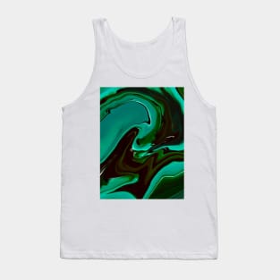 Shades of Green Swirls Original Art Tank Top